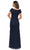 La Femme - Off Shoulder Lace Sheath Dress 27982SC - 1 pc Platinum In Size 8 and 1 pc Navy in size 12 Available CCSALE