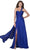 La Femme - One Shoulder Draped Sash Long Dress 16559SC - 1 pc Magenta In Size 10 Available CCSALE 10 / Magenta
