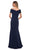 La Femme - Pleated Off Shoulder Sheath Dress 29537SC CCSALE