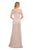 La Femme - Pleated Off Shoulder Sheath Dress 29537SC CCSALE