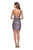 La Femme - Plunging V-Neck Sequined Metallic Faux Wrap Dress 28218 - 1 pc Rose Gold in Size 4 Available CCSALE