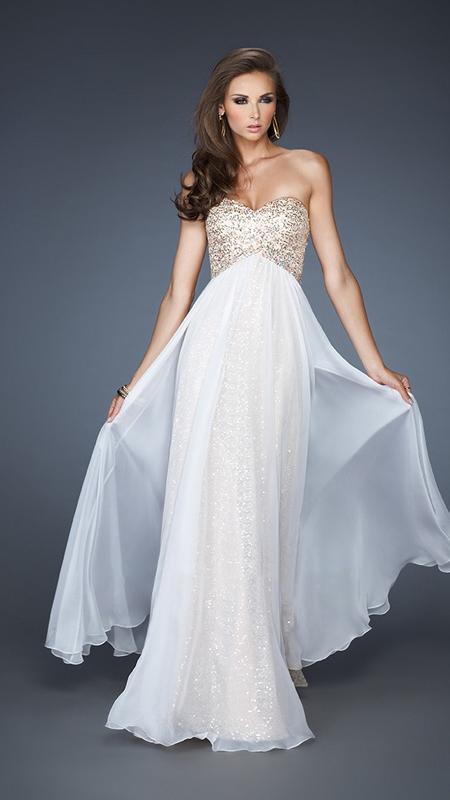 La Femme - Prom Dress 18898 CCSALE 8 / White