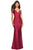 La Femme - Ruched Sweetheart Trumpet Evening Gown 27501SC CCSALE 4 / Burgundy