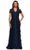 La Femme - Scalloped Lace Trumpet Dress 28195SC - 1 pc Cocoa In Size 20 and 1 pc Navy 18 Available CCSALE