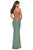 La Femme - Sleeveless Pyramid Neck Evening Dress 28650SC CCSALE