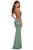 La Femme - Sleeveless Pyramid Neck Evening Dress 28650SC CCSALE