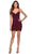 La Femme - Sleeveless V-Neck Ruched Fitted Cocktail Dress 29262SC - 1 pc Dark Berry In Size 2 Available CCSALE 2 / Dark Berry
