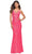La Femme - Spaghetti Strap Lace Prom Gown 30684SC - 1 pc Orange in Size 6 Available CCSALE 6 / Orange