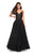 La Femme - Sparkling Sequin Sleeveless A-Line Dress 27199 - 1 pc Silver In Size 6 Available CCSALE 16 / Black