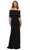 La Femme - Straight Across Column Formal Dress 28209SC - 1 pc Black In Size 18 Available CCSALE 18 / Black