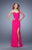 La Femme - Strapless Ruched Sheath Gown 21193SC - 1 pc White in Size 2 Available CCSALE 6 / Deep Pink