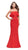 La Femme - Strapless Ruffle Paneled Off Shoulder Mermaid Gown 25419SC - 1 pc Poppy Red in Size 6 Available CCSALE 6 / Poppy Red