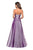 La Femme - Strapless Sweetheart Metallic Chiffon Prom Dress 27515SC - 1 pc Mauve In Size 4 Available CCSALE