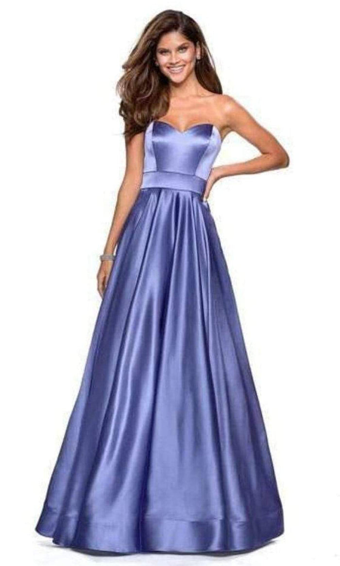 La Femme - Sweetheart Empire A-Line Evening Dress 27506SC - 1 pc Dark Periwinkle In Size 4 Available CCSALE 4 / Dark Periwinkle