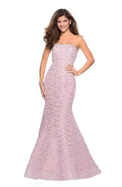 La Femme - Sweetheart Lace Evening Gown 27267SC - 1 pc Light Pink In Size 4 Available CCSALE 4 / Light Pink