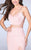 La Femme - Two-Piece Crop Top High Slit Dress 24030SC - 1 pc Burgundy in Size 10 Available CCSALE