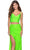 La Femme - Two-Piece High Slit Sheath Dress 28472SC In Green