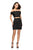 La Femme - Two Piece Scalloped Off-Shoulder Fitted Dress 26666 - 1 pc Black In Size 6 Available CCSALE 6 / Black