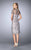 La Femme - V-neck Lace Applique Cocktail Dress 24931 - 1 pc Pink/Gray in Size 12 Available CCSALE