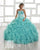 LA Glitter - 24025 Strapless Jeweled Ruffle Ornate Ballgown Quinceanera Dresses 0 / Aqua