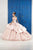 LA Glitter - 24044 Floral Lace Deep Offshoulder Glitter Tulle Ballgown Special Occasion Dress