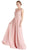 Lace Illusion Jewel Mother of Bride A-line Dress Dress