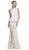 Lace Jewel Neck Sheath Evening Dress Dress XXS / Off White
