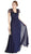 Lace Scalloped V-neck Mother of Bride Dress Dress XXS / Navy