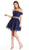 Lace Two Piece A-line Homecoming Dress Homecoming Dresses XXS / Navy