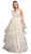 Lace V-neck Tiered Ruffled A-line Prom Dress Dress XXS / Champagne