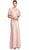 Lace Wide V-neck Mother of Bride Dress Mother of the Bride Dresses XXS / Dusty Rose