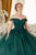 Ladivine 15702 - Floral Applique Ballgown Evening Dresses XS / Emerald
