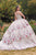Ladivine 15703 - Floral Detailed Ball Gown Special Occasion Dress