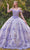 Ladivine 15704 - Sweetheart Floral Appliqued Ballgown Ball Gowns XS / Lilac