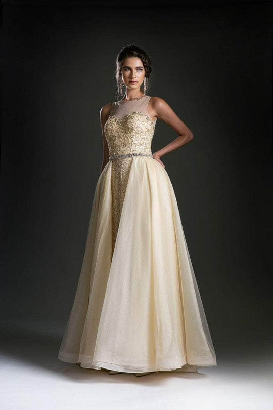 Ladivine 5265 Prom Dresses 2 / Champagne