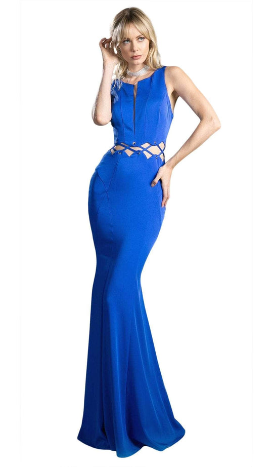 Ladivine 6485 - Sleeveless Cut out Long Gown