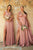 Ladivine 7469 A-Line Satin Dress Bridesmaid Dresses 2 / Rose Gold