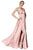 Ladivine 7469 Satin A-Line Dress Bridesmaid Dresses 2 / Blush