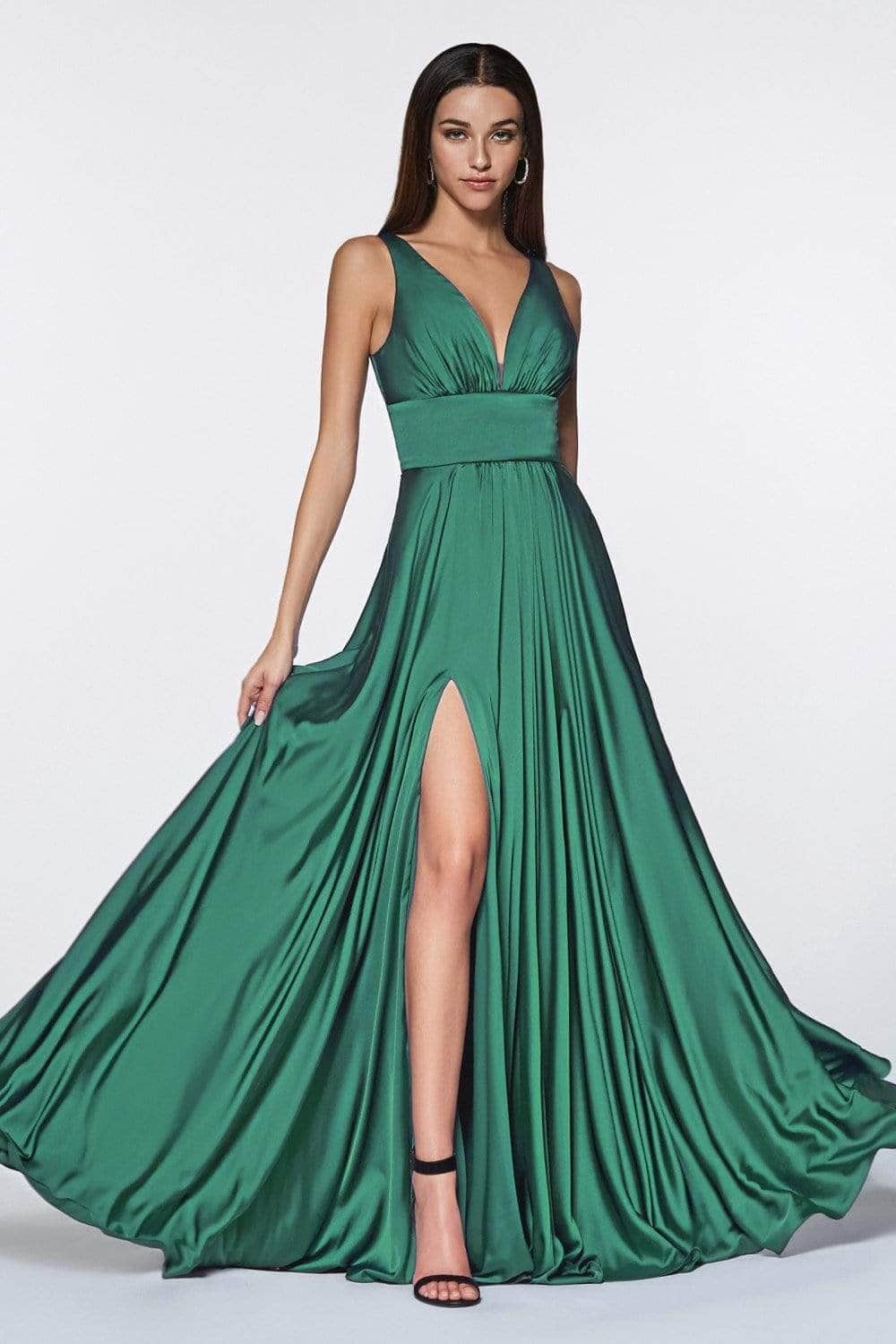 Ladivine 7469 Satin A-Line Dress – Couture Candy