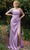 Ladivine 7492 - Cowl Neck Satin Evening Gown Special Occasion Dress