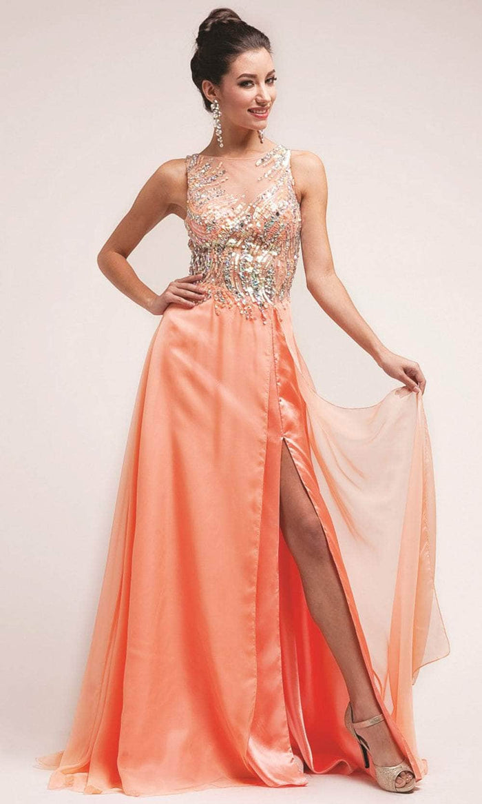Ladivine 7922 Prom Dresses 4 / Peach