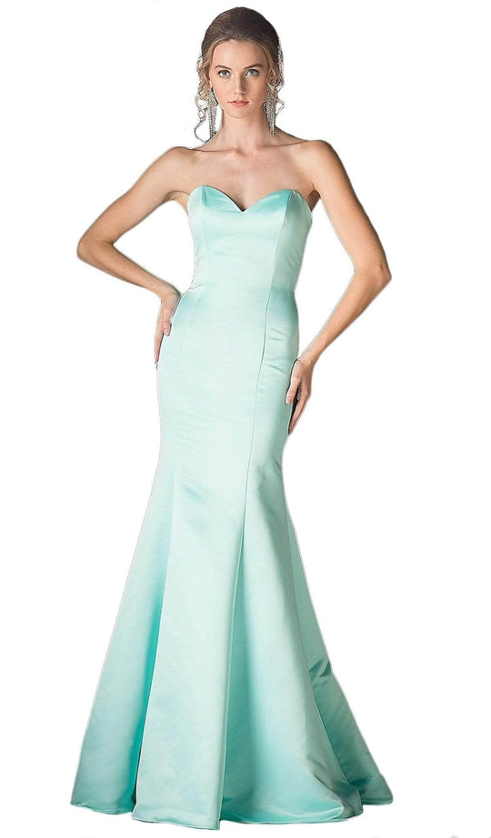 Ladivine 8792 - Sweetheart Satin Trumpet Gown