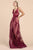 Ladivine A0464 Prom Dresses 2 / Burgundy-Nude