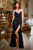 Ladivine BD4002 - V-Neck Wrap Style Prom Gown Prom Dresses XS / Black