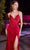 Ladivine BD4002 - V-Neck Wrap Style Prom Gown Prom Dresses XS / Deep Red