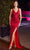 Ladivine BD4003 - Draped V-Neck Prom Dress Prom Dresses XXS / Burgundy