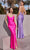 Ladivine BD7012 - Cowl Neck Ruched Evening Gown Evening Dresses XS / Hot Pink