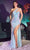 Ladivine C140 - Cut-In Sequin Prom Dress Prom Dresses 2 / Opal Blue