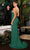 Ladivine C142 - Draped High Slit Prom Dress Prom Dresses 4 / Neon Green