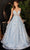 Ladivine CB105 - Enchanting 3D Floral Detailed Gown Prom Dresses 2 / Blue